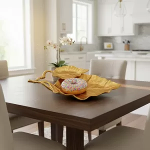 SOLID CAST ALUMINUM GOLD  AND NICKEL PLATED TRAY